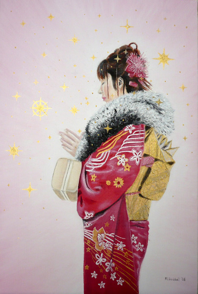 girl kimono hopes dreams painting