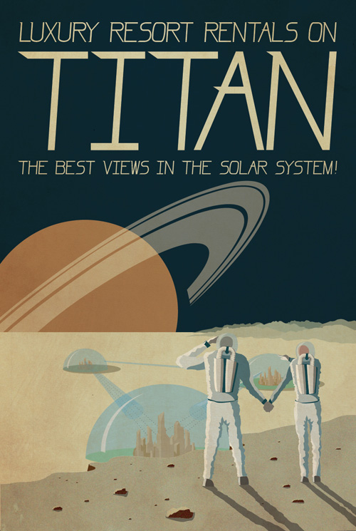 poster vintage futuristic retro titan