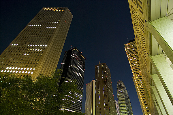 shinjuku tokyo night view skyscraper